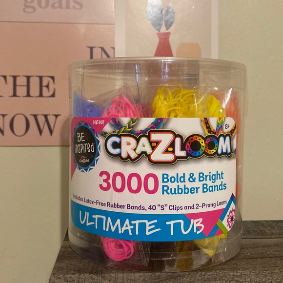 Crazloom 3000 bold rubber bands includes latex free rubber bands 40 s clips - Picture 1 of 2